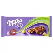 Milka Mléčná čokoláda z alpského mléka s celými jádry lískových ořechů 100g