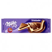 Milka Triolade mléčná čokoláda, bíla čokoláda a tmavá mléčná čokoláda z alpského mléka 300g