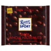 Ritter Sport Hořká čokoláda s celými praženými jádry lískových ořechů 100g