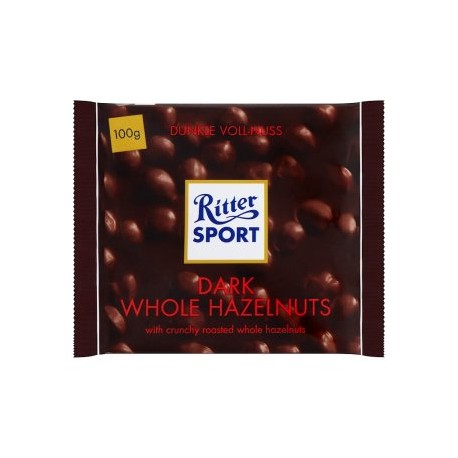 Ritter Sport Hořká čokoláda s celými praženými jádry lískových ořechů 100g