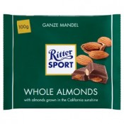 Ritter Sport Mléčná čokoláda s celými mandlemi 100g