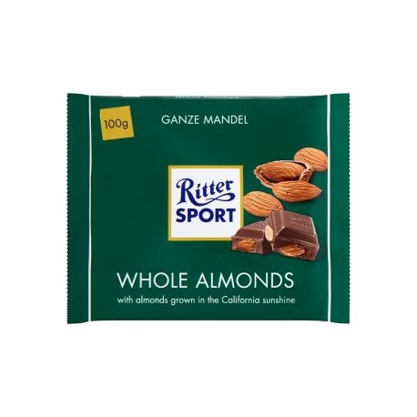Ritter Sport Mléčná čokoláda s celými mandlemi 100g