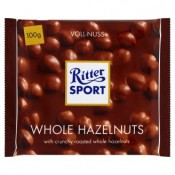 Ritter Sport Mléčná čokoláda s celými praženými jádry lískových ořechů 100g