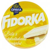 Opavia Fidorka Oplatka s čokoládovou náplní v bílé čokoládě 30g