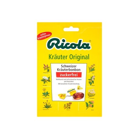 Ricola Kräuter Originální bylinné bonbóny bez cukru 75g