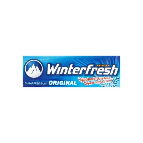Wrigley's Winterfresh Original žvýkačka bez cukru s mátovou a mentolovou příchutí 14g