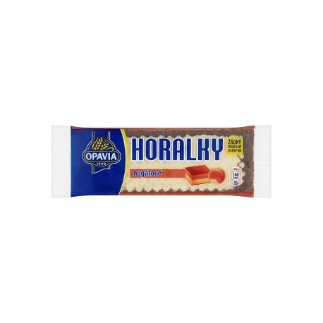  Opavia Horalky polomáčená oplatka hořkou polevou s nugátovou náplní 35g