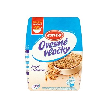 Emco Ovesné vločky jemné s vlákninou 500g