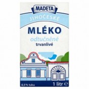 Madeta Jihočeské Mléko odtučněné trvanlivé 1l