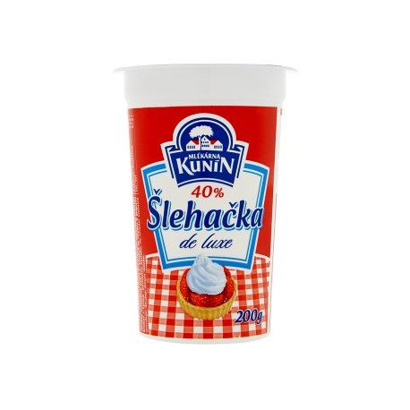 Mlékárna Kunín Šlehačka de luxe 40% 200g
