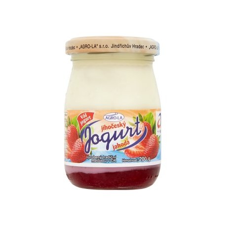 AGRO-LA Jihočeský jogurt jahoda 200g