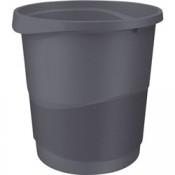 Odpadkový koš Esselte VIVIDA - plastový, černý, objem 14 l