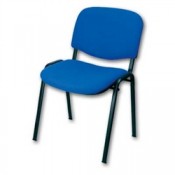 Konferenční židle Niceday Iso - modrá, kostra černá