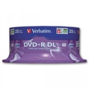 Disky DVD+R DL Verbatim - cake box, 25 ks