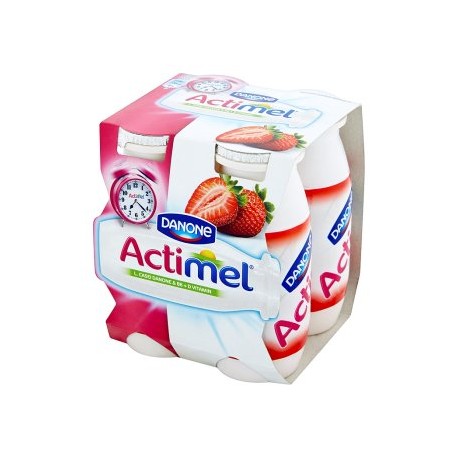 Danone Actimel Jogurtové mléko jahodové 4 x 100g