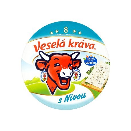 Veselá Kráva Tavený sýr s nivou 8 ks 140g