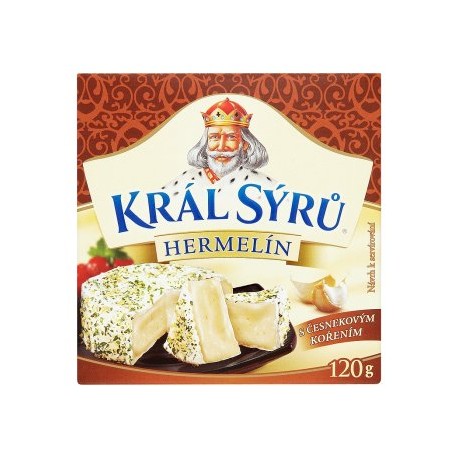 Král Sýrů Hermelín s česnekovým kořením 120g