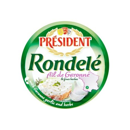 Président Rondelé Čerstvý sýr s česnekem z kraje Garonne a s bylinkami 100g