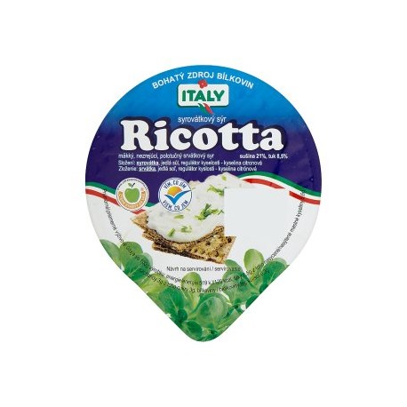 Italy Ricotta Syrovátkový sýr 200g