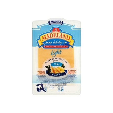 Madeta Madeland Jemný lahodný sýr holandského typu light 100g