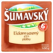 Šumavský Eidam uzený 45% plátky 100g