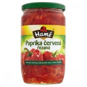 Hamé Paprika červená sterilovaná ve sladkokyselém nálevu s cukrem a náhradním sladidlem 660g