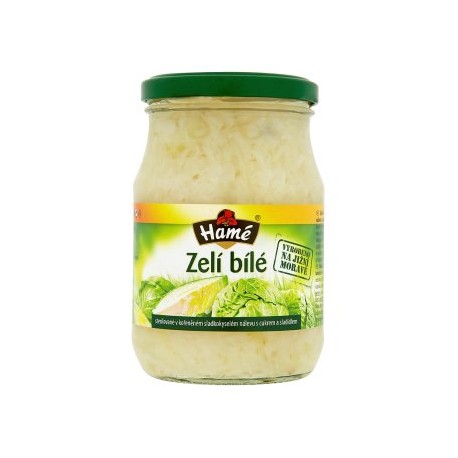 Hamé Zelí bílé sterilované v kořeněném sladkokyselém nálevu 320g