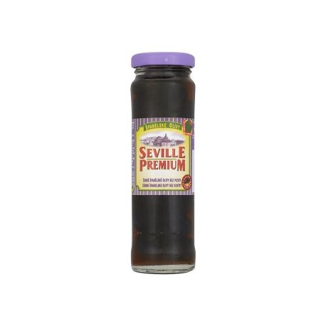 Seville Premium Černé španělské olivy bez pecky 142g