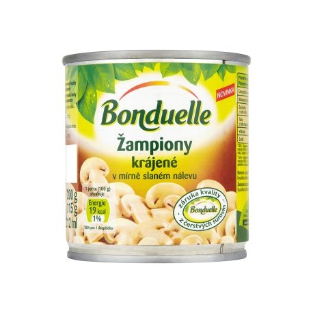 Bonduelle Žampiony krájené v mírně slaném nálevu 200g