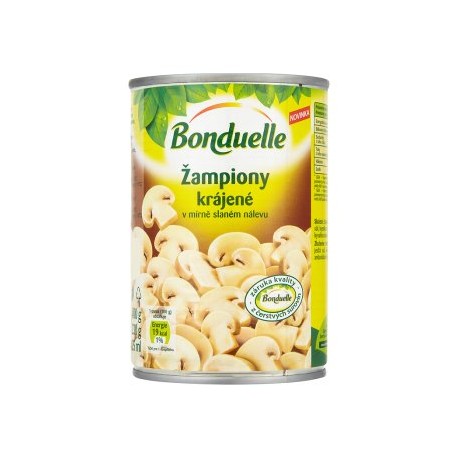 Bonduelle Žampiony krájené v mírně slaném nálevu 400g