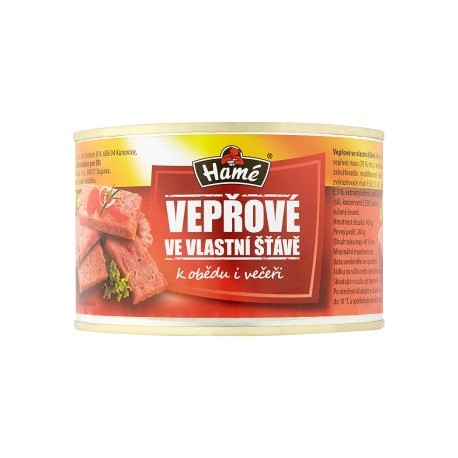 Hamé Vepřové ve vlastní šťávě 400g