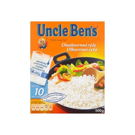 Uncle Ben's Dlouhozrnná rýže ve varných sáčcích 500g
