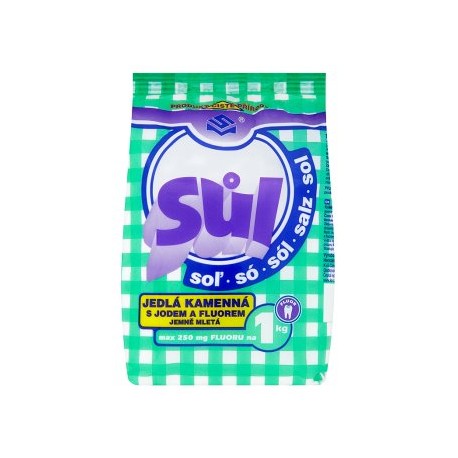 Solné Mlýny Sůl jedlá kamenná s jodem a fluorem 1kg