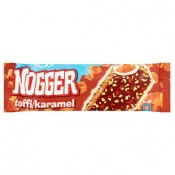 Algida Nogger Mražený krém vanilkový s karamelovým jádrem v kakaové polevě s pšeničnými lupínky 90ml