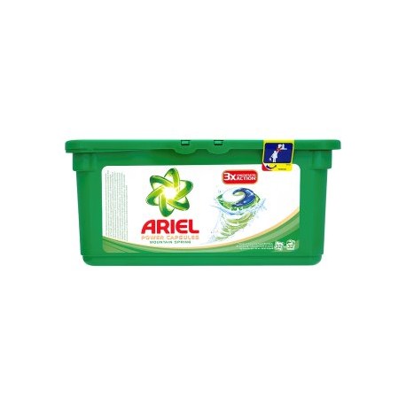 Ariel Power capsules mountain spring gelové kapsle na praní prádla 32 praní 