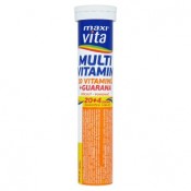 MaxiVita Multivitamin 10 vitaminů + guarana s příchutí pomeranče 24 šumivých tablet 59,28g