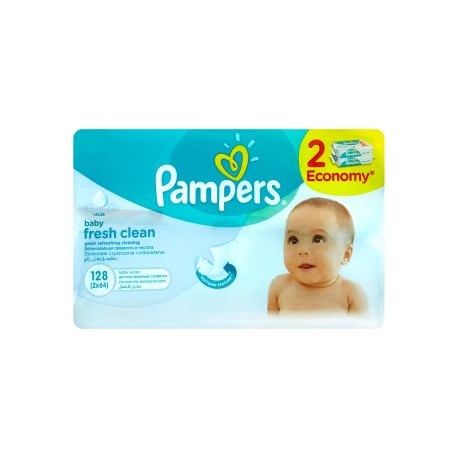 Pampers Vlhčené Ubrousky Baby Fresh 2x64 kusů