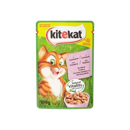 Kitekat Losos ve šťávě kompletní krmivo pro dospělé kočky 100g
