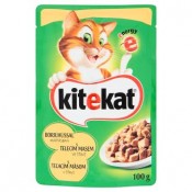 Kitekat Telecí maso ve šťávě kompletní krmivo pro dospělé kočky 100g