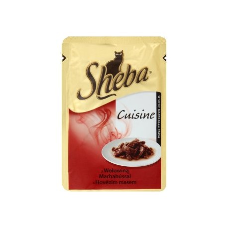 Sheba Cuisine Hovězí maso kompletní krmivo pro dospělé kočky 85g