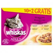 Whiskas Adult Drůbeží výběr kompletní krmivo pro dospělé kočky 12 x 100g