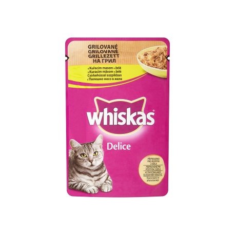 Whiskas Delice Grilované s kuřecím masem v želé 85g
