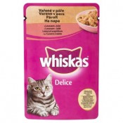 Whiskas Delice Vařené v páře s lososem v želé 85g