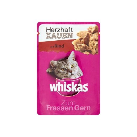 Whiskas Gusto Hovězí maso kompletní krmivo pro dospělé kočky 85g