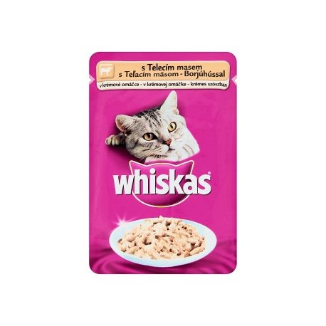 Whiskas Telecí maso v krémové omáčce kompletní krmivo pro dospělé kočky 100g