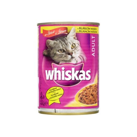 Whiskas Adult Kuřecí maso ve šťávě kompletní krmivo pro dosplělé kočky 400g