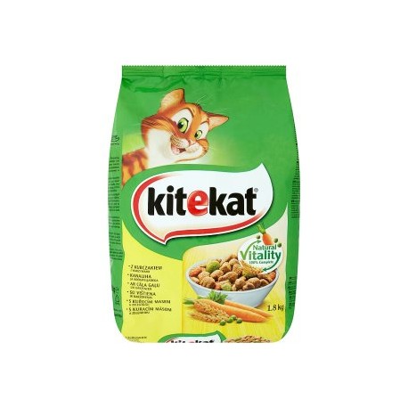 Kitekat Kuřecí maso se zeleninou kompletní krmivo pro dospělé kočky 1,8kg