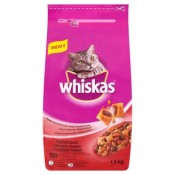 Whiskas Hovězí maso kompletní krmivo pro dospělé kočky 1,5kg