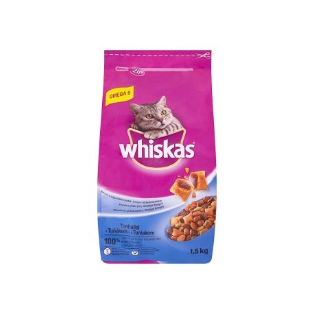 Whiskas Kompletní krmivo pro dospělé kočky s tuňákem 1,5kg