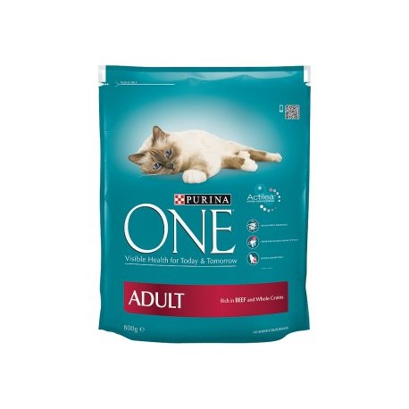Purina ONE Adult s hovězím a celozrnnými obilovinami 800g